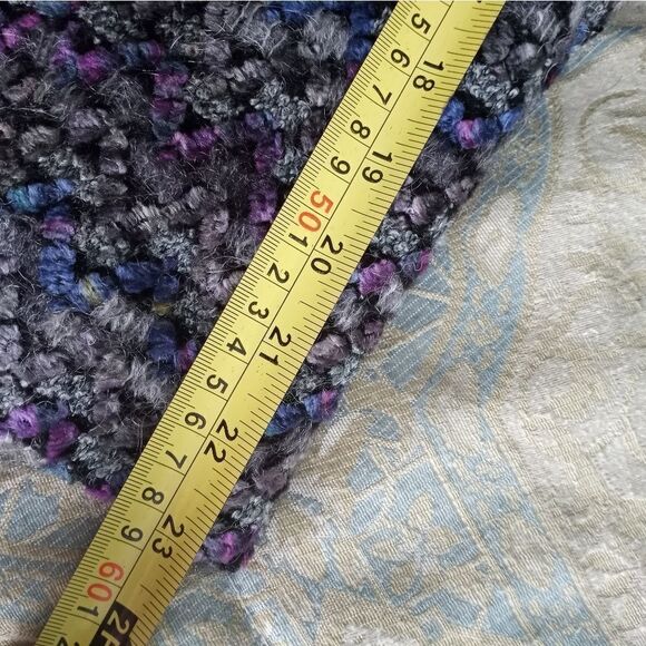 Revue 8 Multclrd Acrylic Wool Mohair Knitted Lngslvs Lined Button Up Women's - Picture 7 of 10